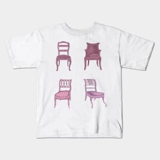 Cute Retro Chairs Set Kids T-Shirt